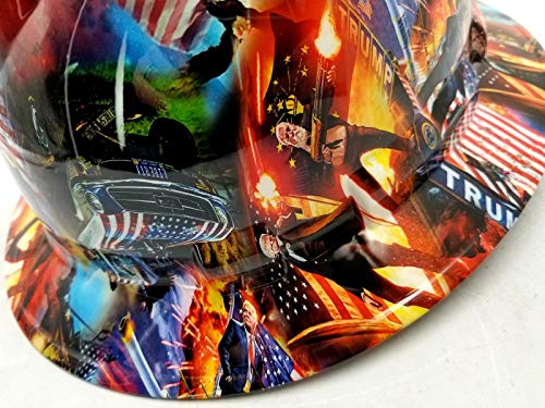 Wet Works Imaging Customized Pyramex Full Brim Trump Hard Hat With Ratcheting Suspension Custom Lids Crazy Sick Construction Ppe #TOP5