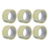 Jack&Sunny Heavy Duty Packing Tape Low Noise 1.88 Inch x 54.6 Yard（Pack of 6 Rolls) Industrial Packaging Tape Great for Packing Shipping Moving Depot&Storage Clear