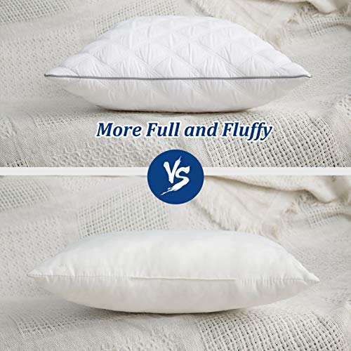 Lipo 18X18 Pillow Inserts Quilted- Set Of 2 Up To 520Gr Filling Throw Pillows Hypoallergenic - Bedding Square Pillows Luxury Decorative For Couch Bed Office Hotel (White, 18X18 Inch) #TOP3