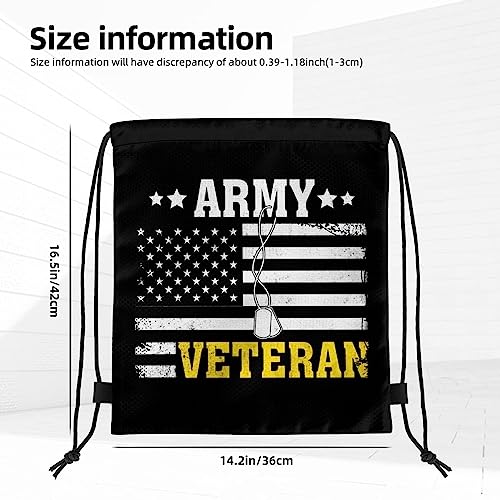 Army Veteran - Veterans Day Drawstring Backpack Bag Large Gym Sackpack Yoga Packet3