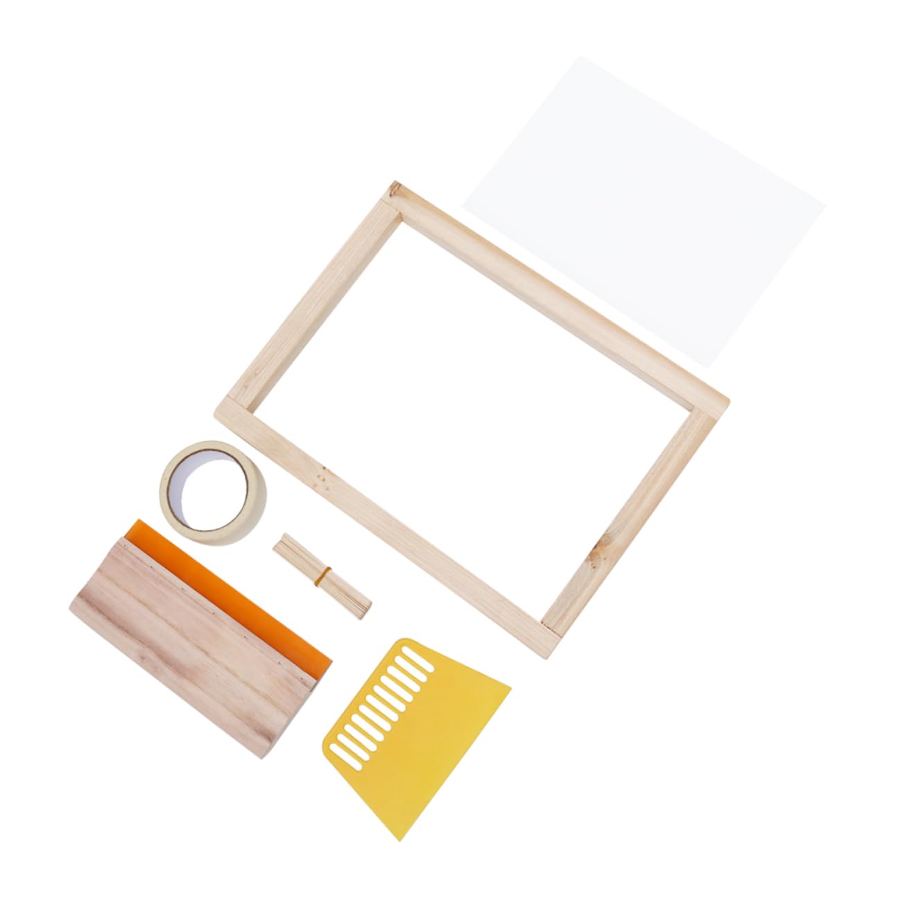 Kit de sérigraphie complet avec cadre en aluminium et raclette robuste pour impression textile