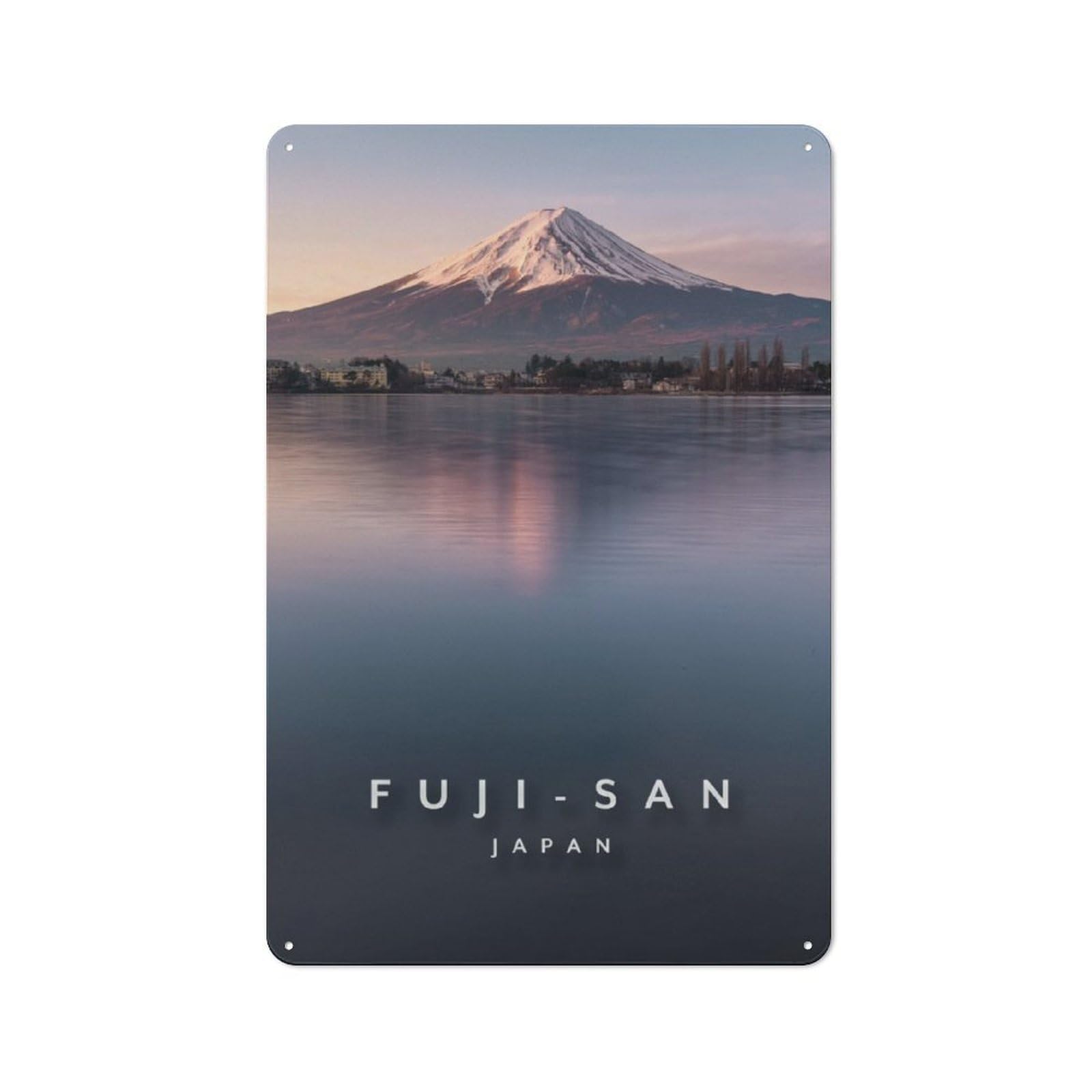 Junmoney Fuji San Japan Industrial-Style Tin Sign 30X20cm For Pub Or Café, Suited To Pub Decor Enthusiasts