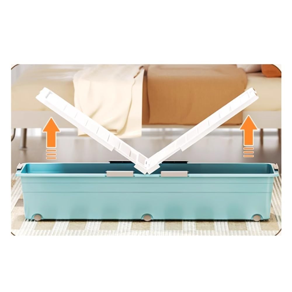 Cajas Para Zapatos Caja De Almacenamiento Para Debajo De La Cama Con Ruedas,  63 Cm De Metal Móvil Y Plegable, Gran Estante De Almacenamiento Para Debajo  De La Cama, Organizador De Ropa, image size:1000x1000