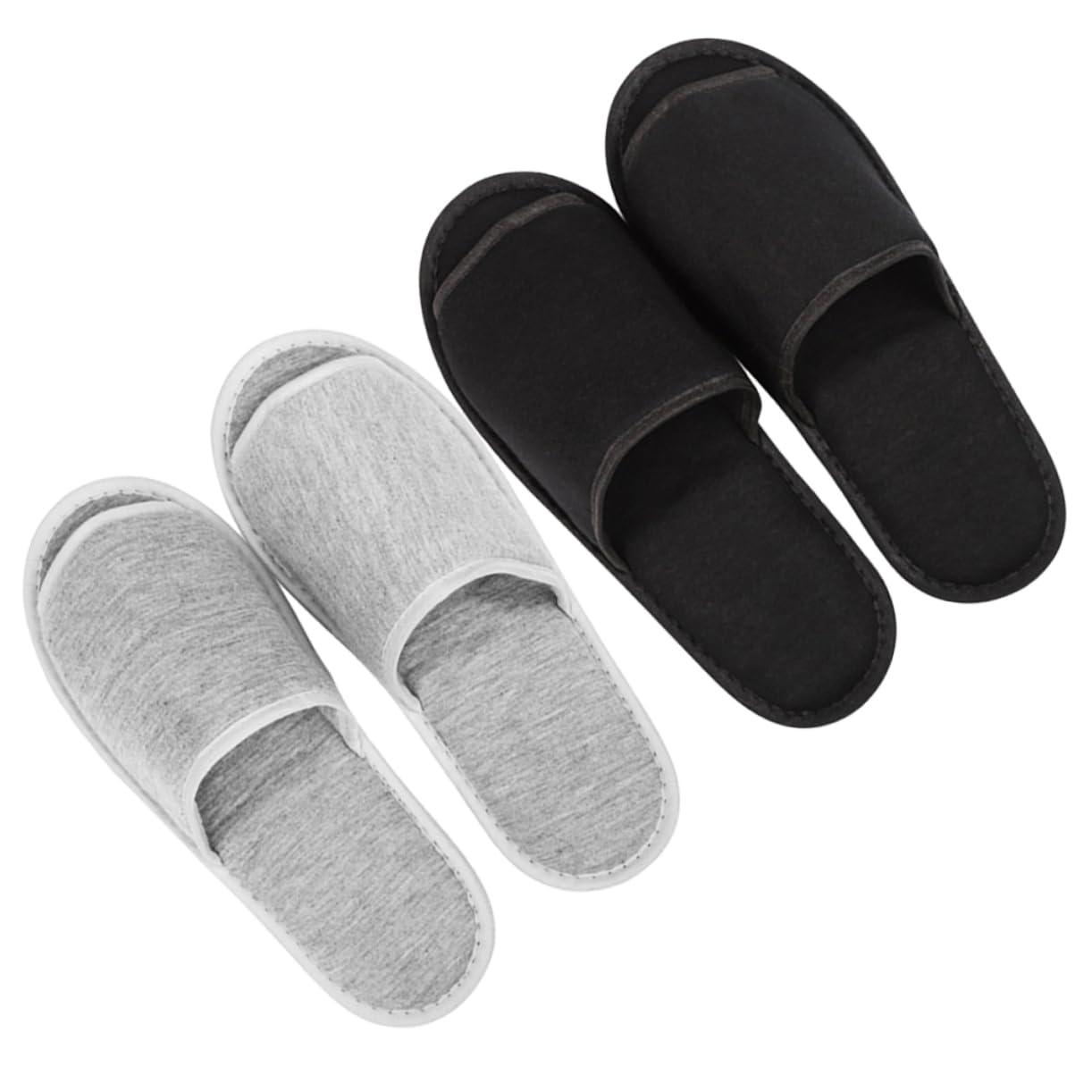 Ipetboom 2 Pair Men's Travel Slippers Lightweight Disposable Spa Salon Friendly Comfortable for Home Hotel and Travel Use