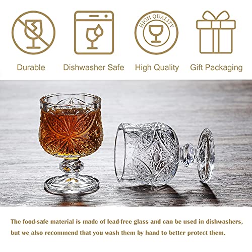 Sdatook 1.75Oz Shot Glasses Set Of 6/Super Cute Shot Glasses/Cordial Glasses/Sherry Glasses/Classical Style/Lead-Free #TOP2