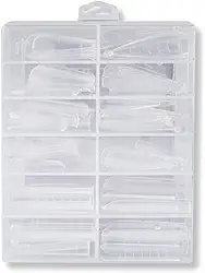 Kit 144 Molde F1 Bailarina Quadrada Stiletto Unhas Polygel