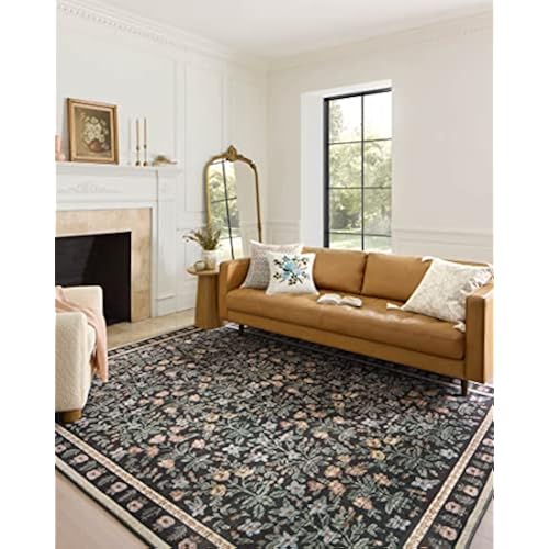 Loloi Rifle Paper Co Eden Mughal Garden Black 8'-6" x 11'-6" Area Rug