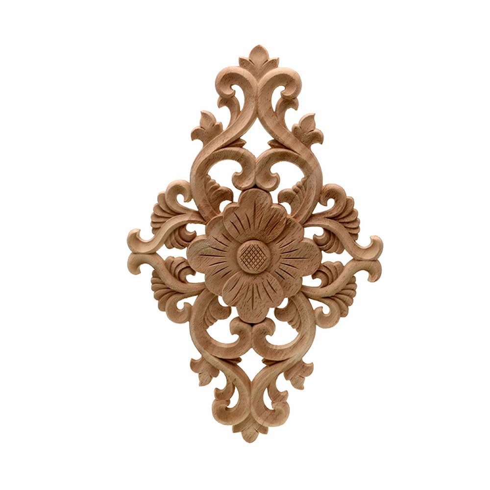 Aplique de esquina tallado en madera para decorar armarios y crear ambientes vintage