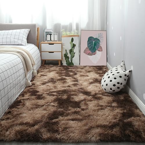 Tapis de salon marron qui ne perd pas ses poils grand format épais - 2