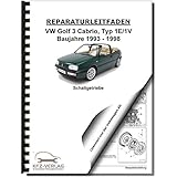  VW Golf 3 Cabrio 1E/1V 93-98 4/5 Gang Schaltgetriebe 020/02K Reparaturanleitung