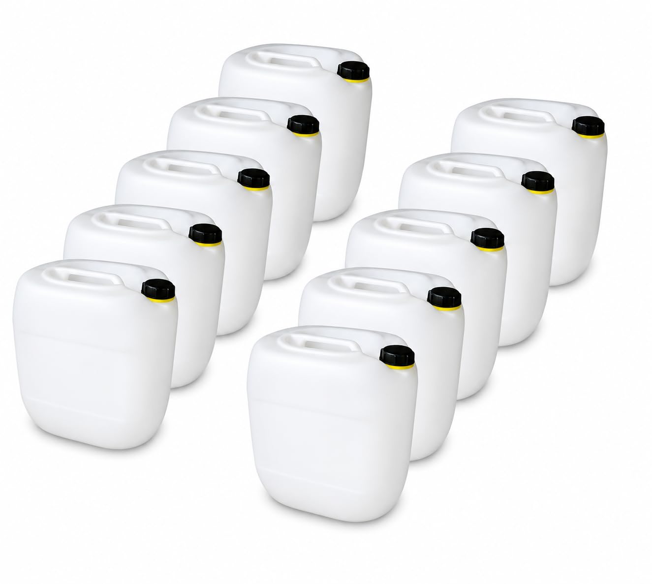 kanister-vertrieb® 10 Stück 30 L Kanister Wasserkanister Kunststoffkanister natur DIN61 + Etiketten