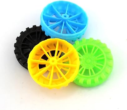 16pcs Toys Car Wheels 35mm Plastic Tire for DIY Model Car Accessories Multicolor