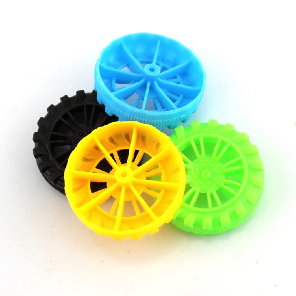 Pack De 32 Ruedas De Plástico Para Coches De Juguete – Accesorios Para Manualidades, Proyectos Científicos Y Reparaciones De Vehículos Miniatura