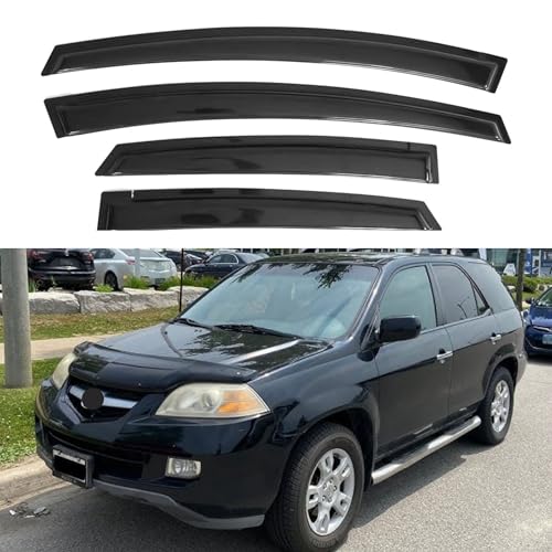 Image of IG Window Visors Fit for 2001-2006 Acura MDX, Out-Channel Rain Guards Vent Wind Deflectors 4PC, Car Accessories for 01-06 Acura MDX