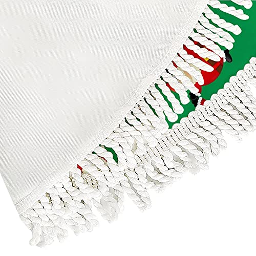 Top Carpenter Funny Santa Claus Christmas Tree Skirt Circle Red Green Xmas Mat 30In Samll Chriatmas With Tassels For New Year Holiday Party Decor (Sdsq001) #TOP5