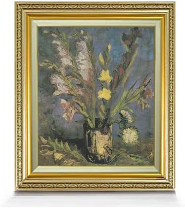 当店一番人気 複製画 額縁付 直筆仕上げ 油絵 F6 グラジオラスのある花瓶 ゴッホ 絵画 送料無料 556 465mm 静物画 油彩 6号 販売 絵画 Www Kangarookids In