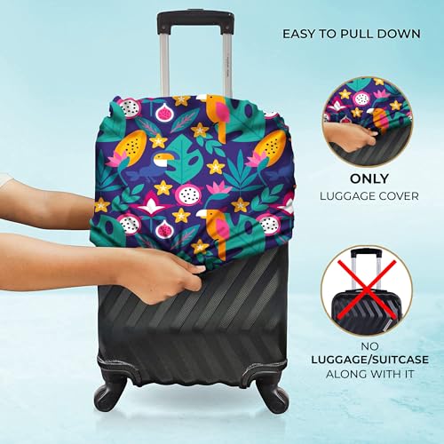 Image of Nasher Miles Polyester Protective Luggage Cover Set of 3 (Small-Medium-Large) - Feather