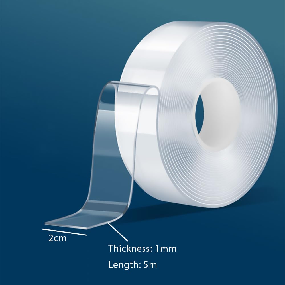 Nastro Biadesivo Trasparente 3000 Pezzi - Nano Adesivo Senza Tracce Per Decorazioni E Fai Da Te - Foto 10