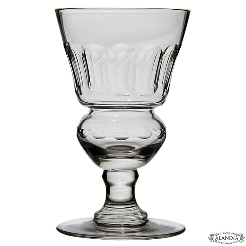 Absinth Set ALANDIA Rosé | Mit Hibiskusblüten | 2x Mundgeblasene Gläser | 2x Edelstahl Löffel | 1x Zucker | (1x 0,5 l)