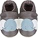 Krabbelschuhe Baby Lauflernschuhe Jungen Weiche Leder Babyschuhe Kleinkind Lederschuhe mädchen Babyhausschuhe(Dunkelgrauer Elefant,12-18)