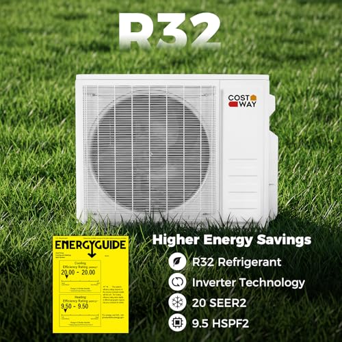 COSTWAY 28K Tri 3 Zone Mini Split AC/Heating System