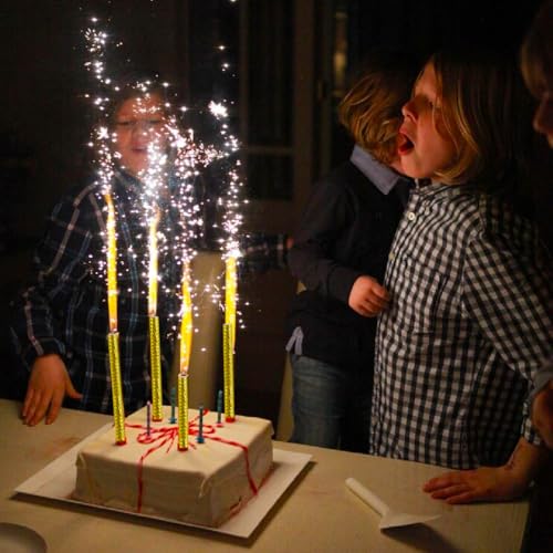 Image of Wanna Party Long Black Sparkly Candle for Birthday Cake Candle Decoration,Cake Toppers-1 Feet Long
