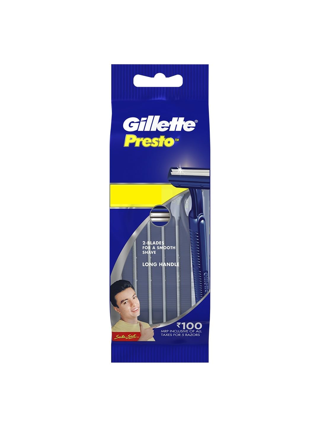 Gillette Presto Manual Shaving Razor Pack of 5
