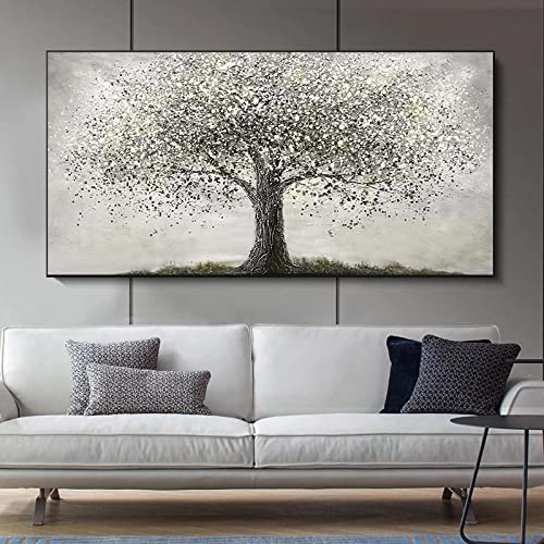 Grand Toile Mur Art Photos | Solution Mur Vide Salon Tableau Gris Argent 80x160