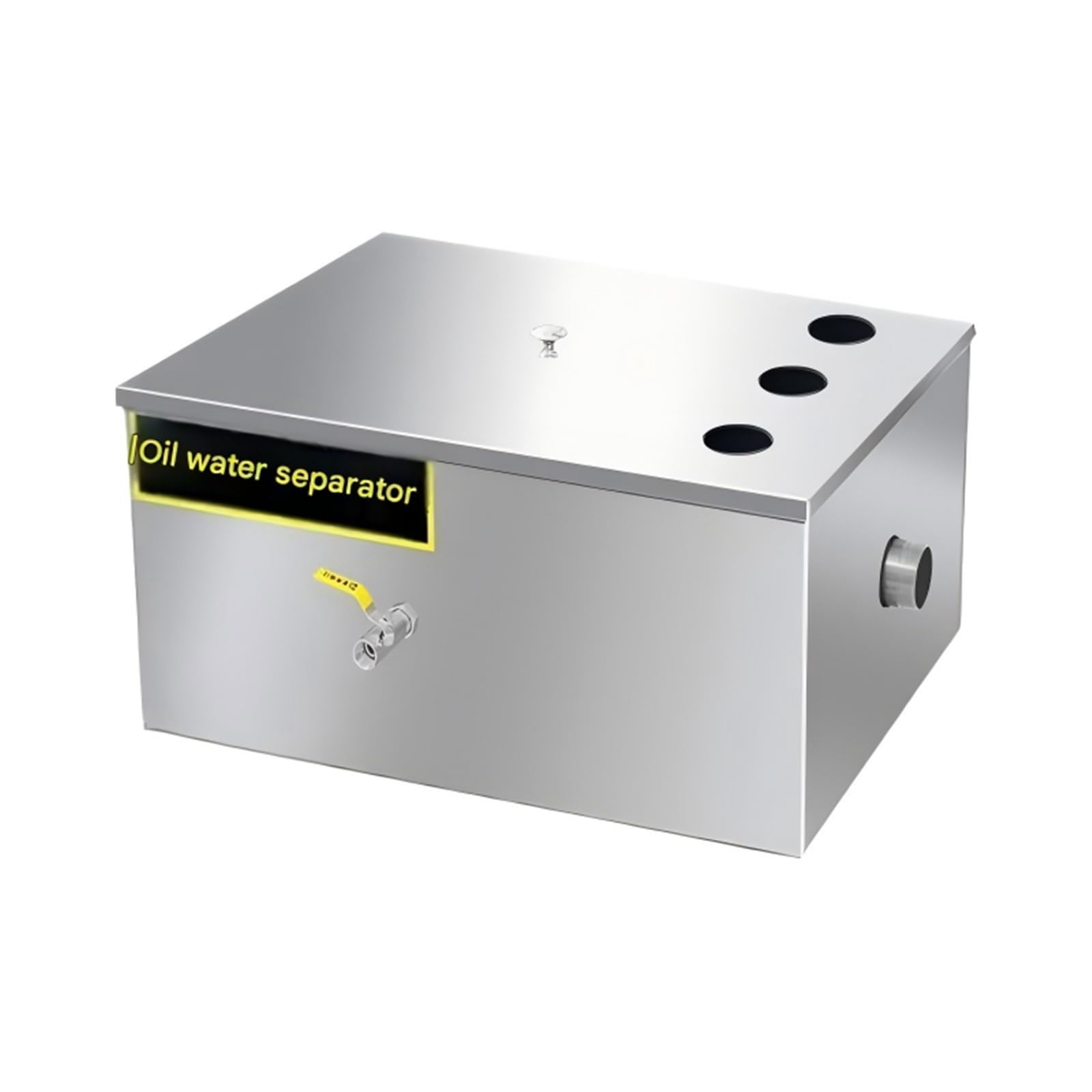 Habhyudp One Color 50 * 30 * 30Cm Four-Layer Filter Oil-Water Separator Kitchen Catering Hotel Home Commercial Sewer Drainage Oil Stainless Steel Grease Trap