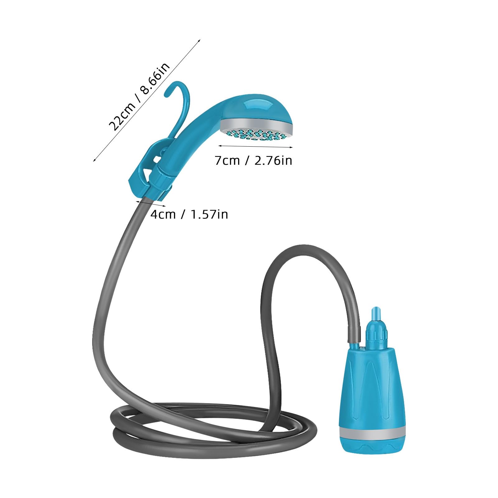 Ducha Portátil para Acampar Recargable 2200mah Bomba
