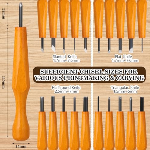 Oh Klyzo 20 Pcs Linocut Tools Set