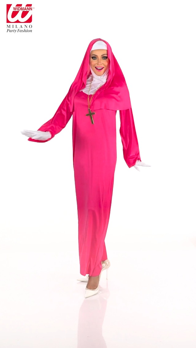 Disfraz De Monna Sexy Para Mujer, Modelo WIDMANN MILANO, Incluye Minivestido Negro Y Cofia, Talla XL, Ideal Para Carnaval Y Fiestas De Disfraces