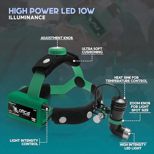 Image of OTICA 10 Watt ENT Surgical LED Headlight for Doctors Hospital and Multi Purpose (Adjustable Focus of Light)
