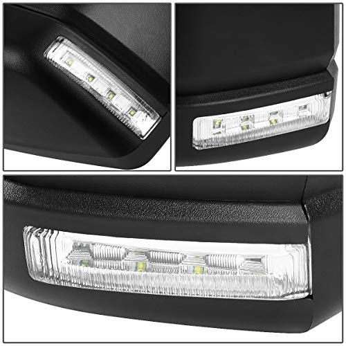 Dna Motoring Twm-058-Oe-T888-Bk-Cl-L Powered+Heated+Led Signal Puddle Light Factory Style Side Mirror Left Compatible With 15-18 F-150 With 22-Pin Plug #TOP5
