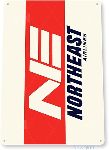 Miniatura 3 de Tinworld Letrero de metal con diseño de Northeast Airlines D099