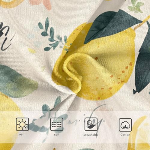 Wusikd Lemons Flowers Leaf Girls' Underwear Cotton Girls Briefs Soft Toddler Underwear 2T3