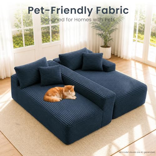 95" Modular Sectional Sofa, Boneless Chaise L-Shaped Couch for Living Room - image 6