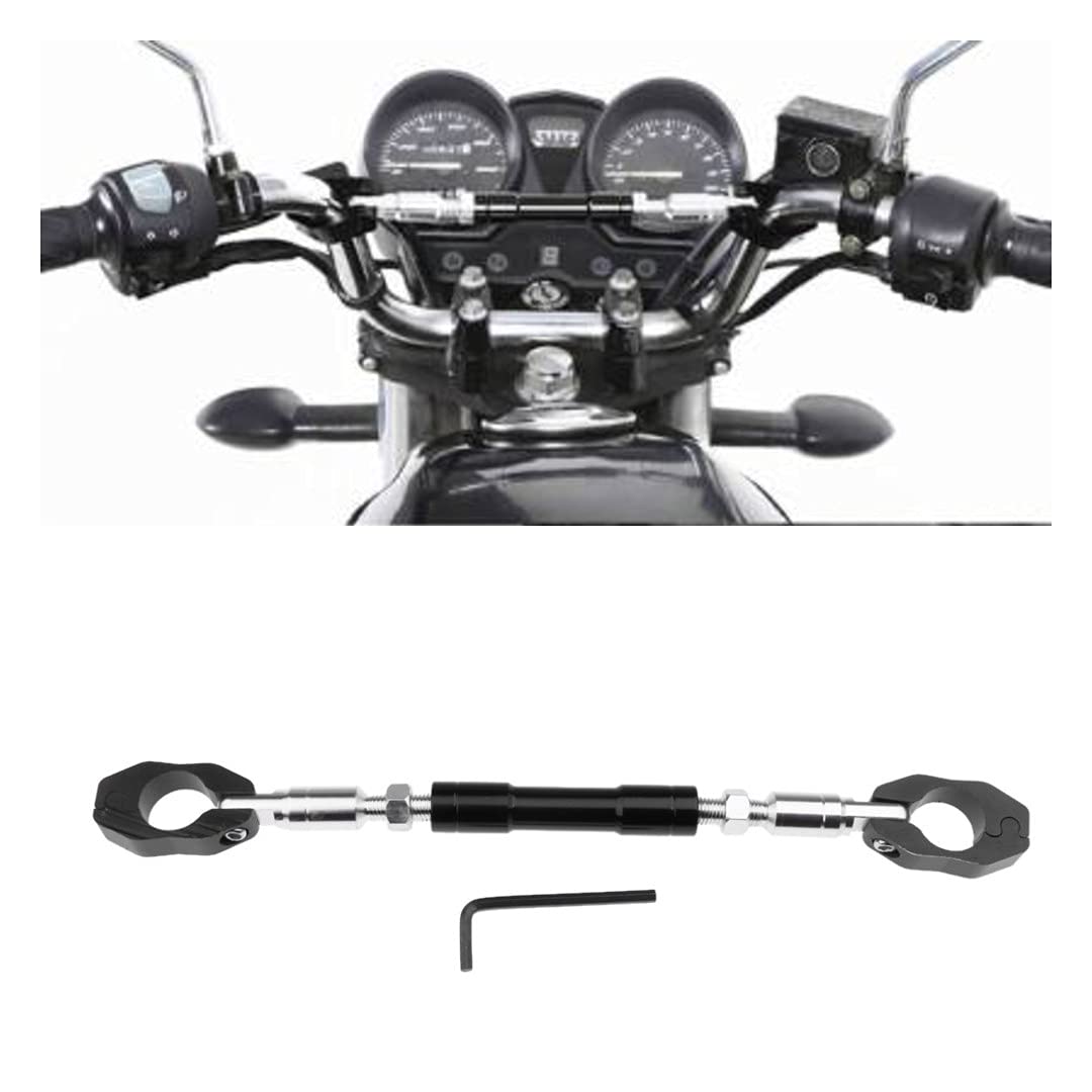 Handlebar Cross Bar Steering Wheel Strength Handle Lever Universal for All Bikes (Black)