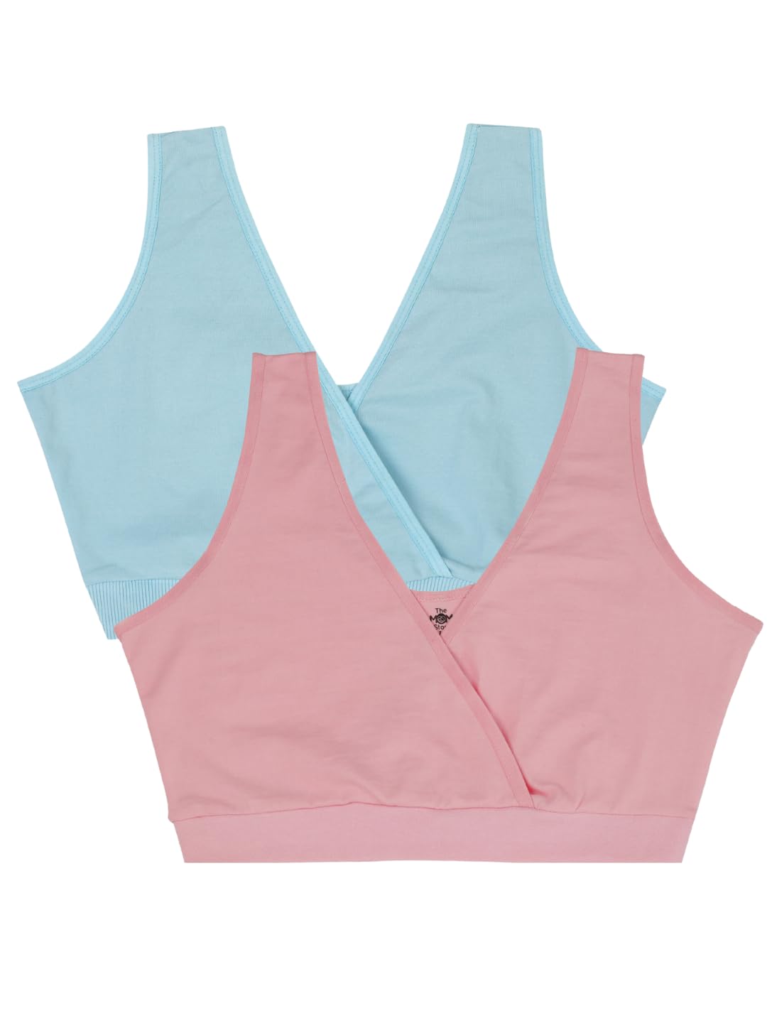 The Mom Store Women's Cotton Maternity and Nursing Sleep Bra Sweat Resistant Convenient Feeding-Combo Pack