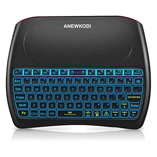 2.4GHz Mini Wireless Keyboard with Touchpad, ANEWKODI Rechargeable Li-ion Battery & Multi-Media Keys Handheld Remote Control Keyboard for Android TV Box, PC, Laptop, Tablets, Smart TV, Xbox, PS3