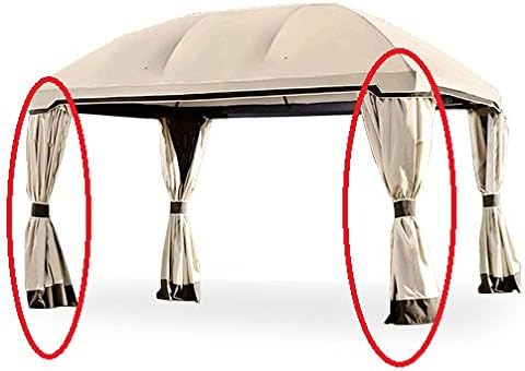 Garden Winds Juego de cortinas de privacidad de repuesto para el cenador Pomeroy abovedado - 350