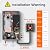 Wintemp 14.4kW Tankless Water Heater Electric 240V, On Demand Hot Water, Automatically Maintains Water Temperature, Up to 3.5 GPM, WiFi Control, ETL Eertified, Eco, WM15V Plus