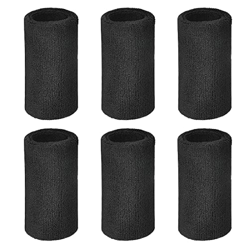 Reccisokz - 4 packs de bracelets de sport en coton extensible de 15 cm - bandeaux absorbants pour le football, le basket-ball et l'athlétisme.