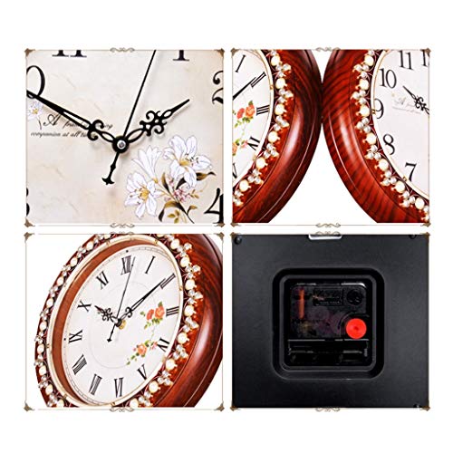 Horloge murale luxe double face silencieuse en quartz style classique chic