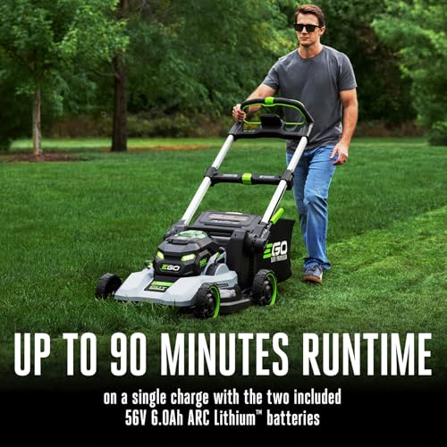 Image of EGO POWER+ Electric Lawn Mower, Self-Propelled Cordless with 22 inch Super Composite Deck, Includes (2) 56V 6.0Ah Batteries and 560W Charger - LM2244SP-2