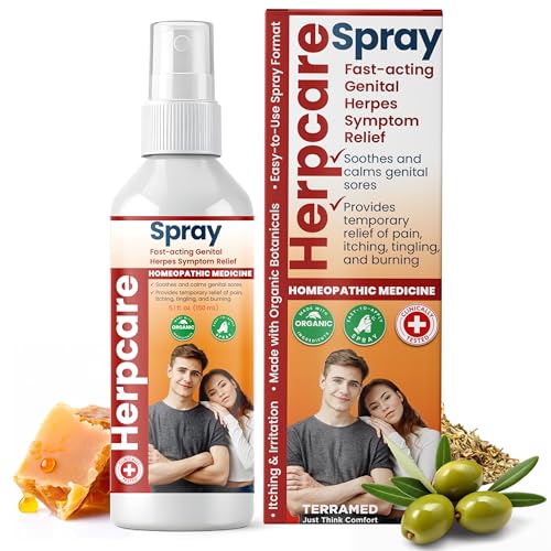 Herpes Genital Treatment | Fast Acting Relief Spray | Soothes Genital Sores, Itching, Burning, Tingling & Irritation | Strength Formula with Natural Botanicals | Genital Herpes Symptom Care