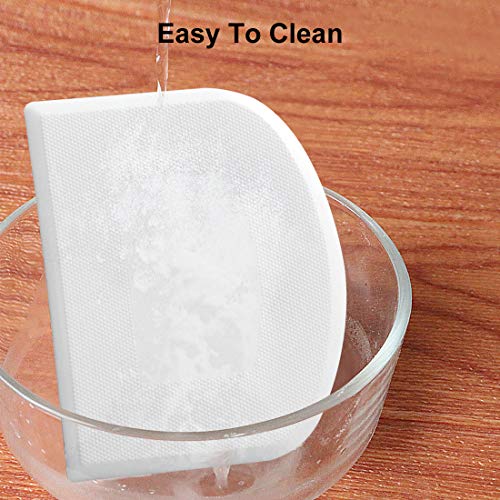 2 Pack Beeyoka Dough Scraper,Kitchen Food Grade Bowl Scraper Flexible Plastic Bench Scraper Multipurpose Food Scrappers Very Practical Baking Gadget(Green+White) #TOP6