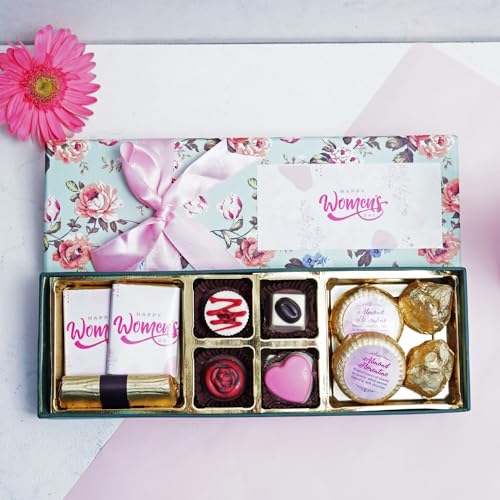 Image of Velvet Fine Chocolates Gift Hamper Nut-ilicious confections box 2 rocks, 2 almond florentines, 4 assorted chocolates, 2 chocolate bars,1fruit and nut chocolate log
