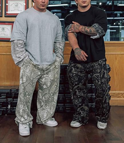 DIOTSR Mens Baggy Sweatpants Athletic Graphic Print Joggers Workout Streetwear Pants with Pockets3