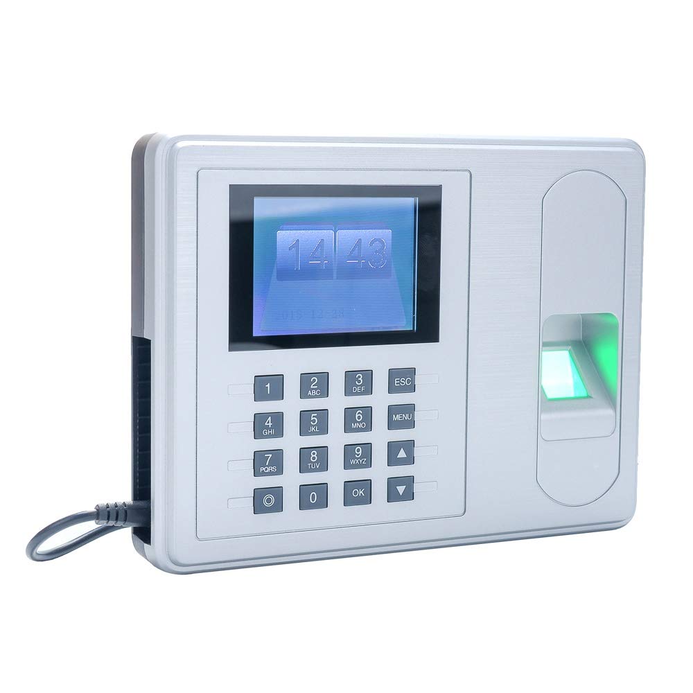 Tempo Bio-impronte digitali Fingerprint presenza di tempo degli impiegati Sign-in registratore da 2,4 pollici di schermo presenze Tempo .Per ufficio, compagnia
